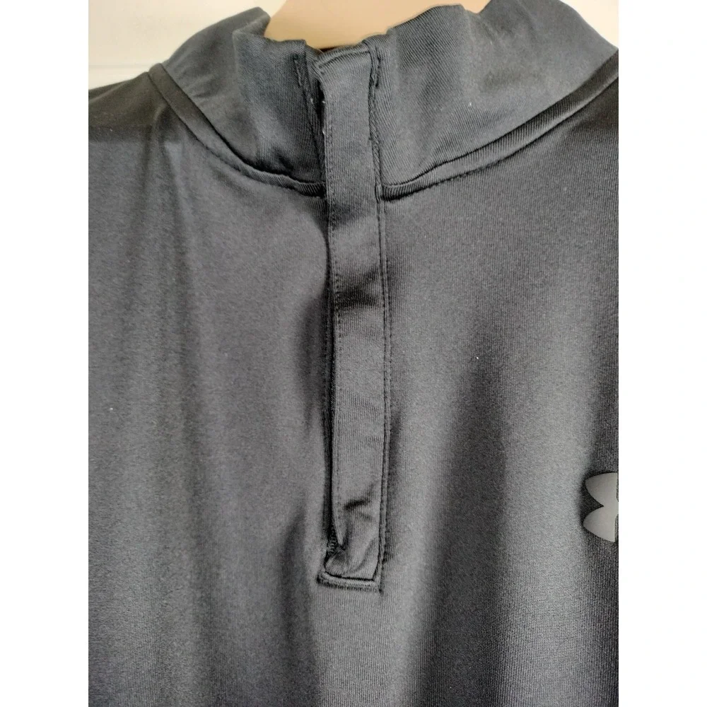 Under Armour Golf Playoff 1/4 Zip Pullover Men's XXL Black Loose Fit Jacket 2XL